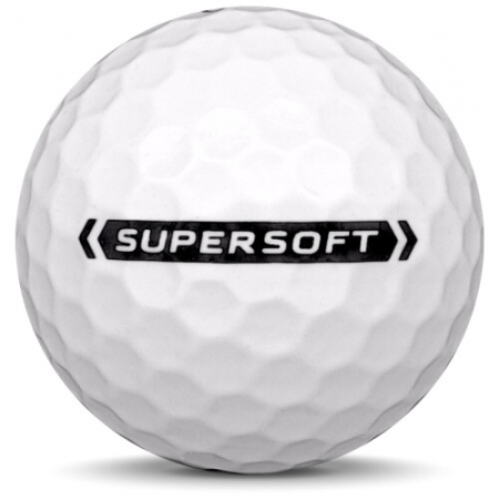 De golfbal Callaway Supersoft in jaarmodel 2022.