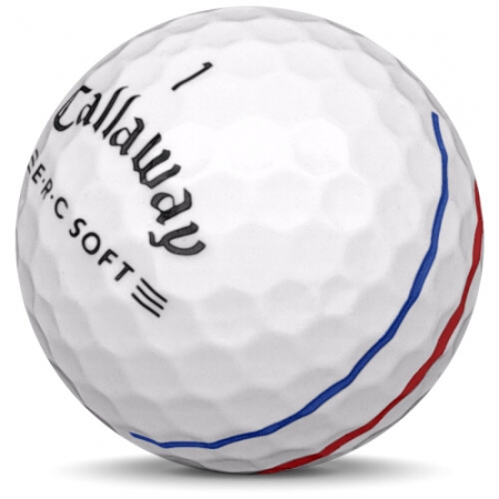 De golfbal Callaway ERC Soft in jaarmodel 2022.