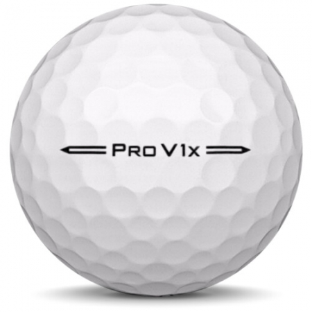 De golfbal Titleist Pro V1x in jaarmodel 2024.
