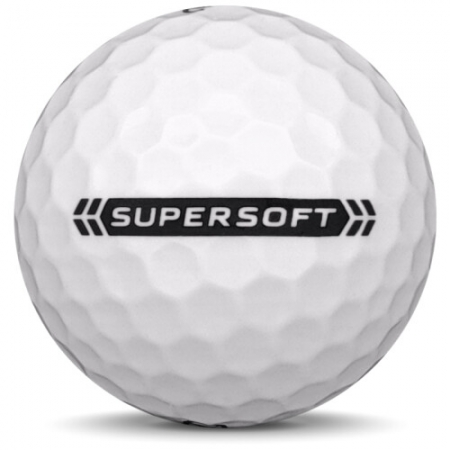 De golfbal Callaway Supersoft in jaarmodel 2024.