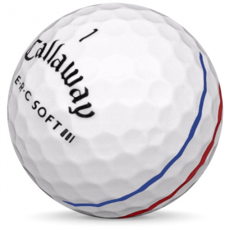 De golfbal Callaway ERC Soft in jaarmodel 2024.