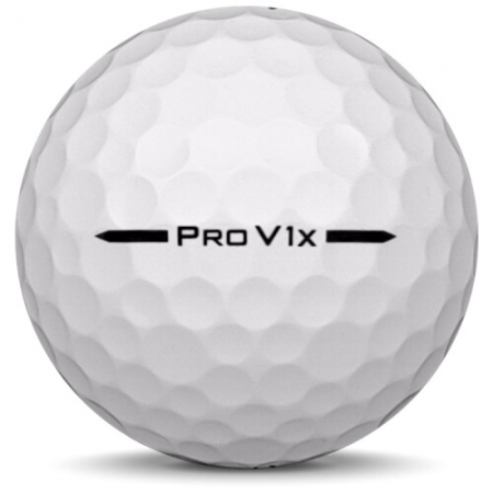 De golfbal Titleist Pro V1x in jaarmodel 2025.