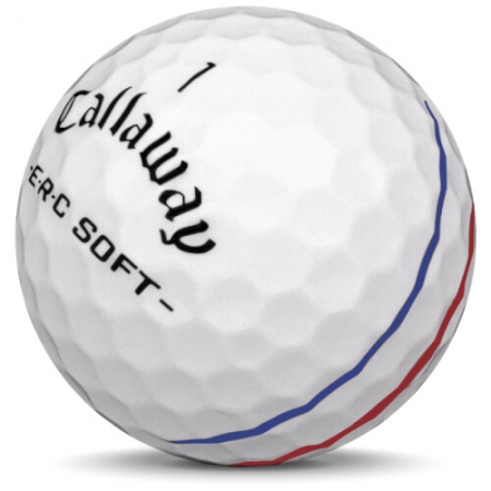 De golfbal Callaway ERC Soft in jaarmodel 2025.