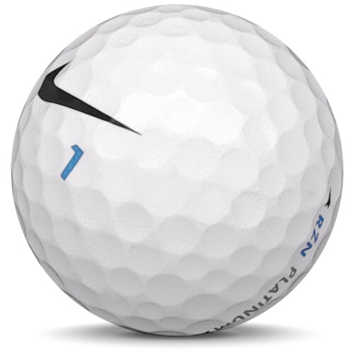 Golfboll av modellen Nike RZN Platinum i vit färg sned bild