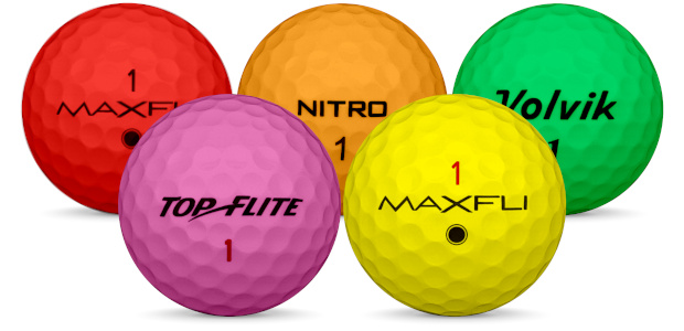 Gemengde golfballen Golfballen in verschillende kleuren