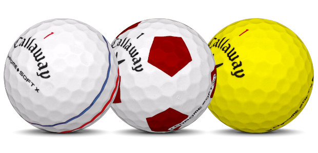 Callaway Chrome Soft X Golfballen in verschillende kleuren