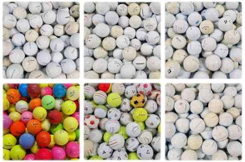 6 verschillende varianten van oefengolfballen